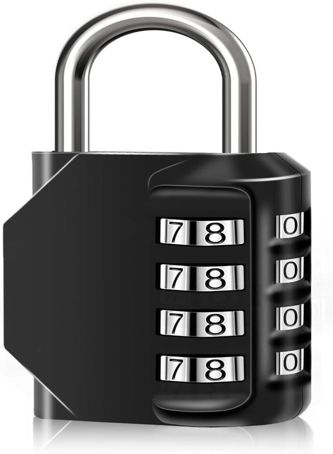 HEBEZON Small Combination Lock for Locker, 4-Digit Mini Combo Lock for Backpack and Luggage, Combination Padlock for School Gym Locker (Pack of 1) - Image 1
